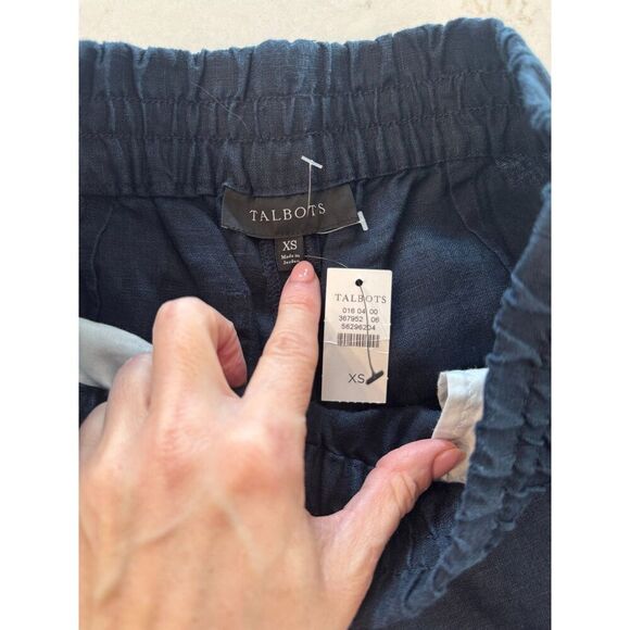 🌿 Talbots Tencel Linen Wide Leg Pants NWT • XS • 100% Linen ✨ - Picture 4 of 6